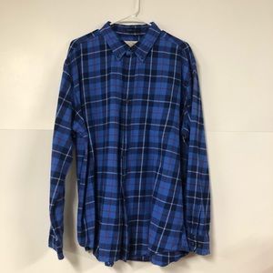 St Johns Bay Blue Flannel Button Down